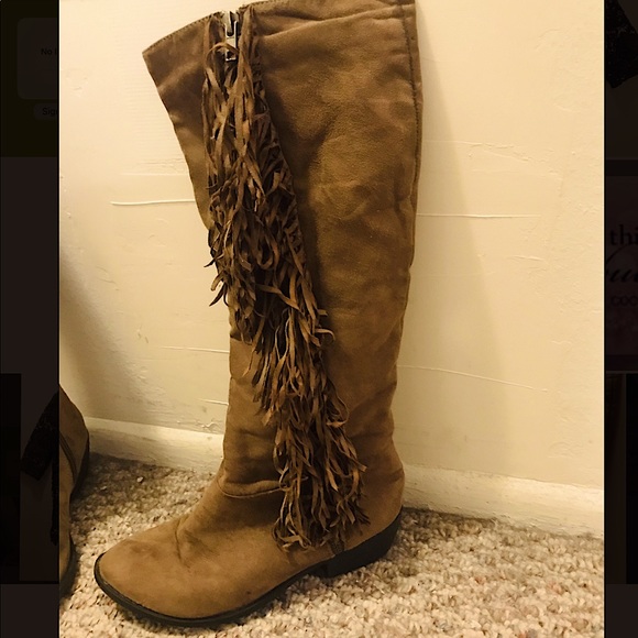 Tan Suede Shag zipup boots!! 🤎👢👢 - Picture 2 of 2